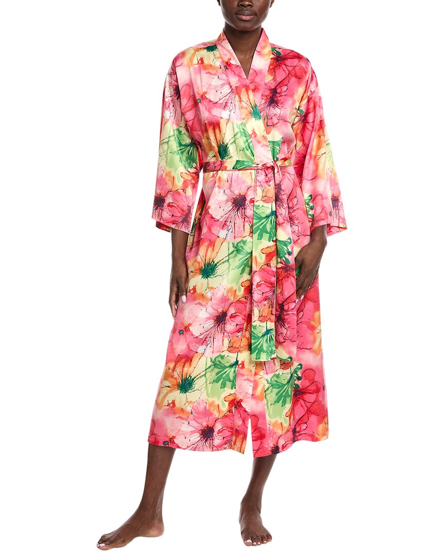 N Natori Radiance Satin Robe In Pink
