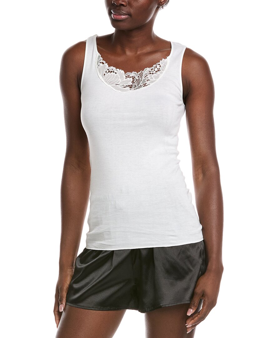 Hanro Round Neck Tank Top In Animal Print