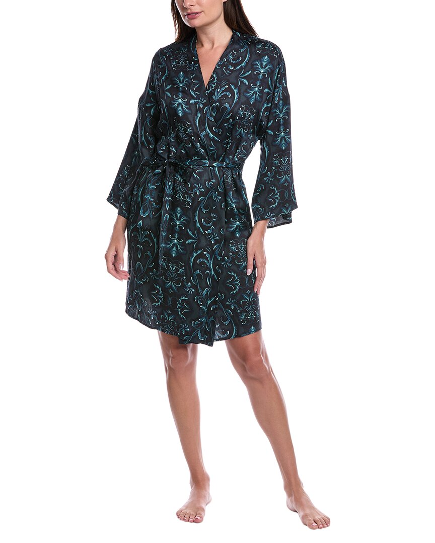Hanro Marlene Robe In Blue