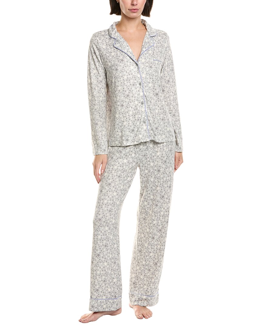 Splendid 2pc Notch Pillowsoft Pajama Set In Gray