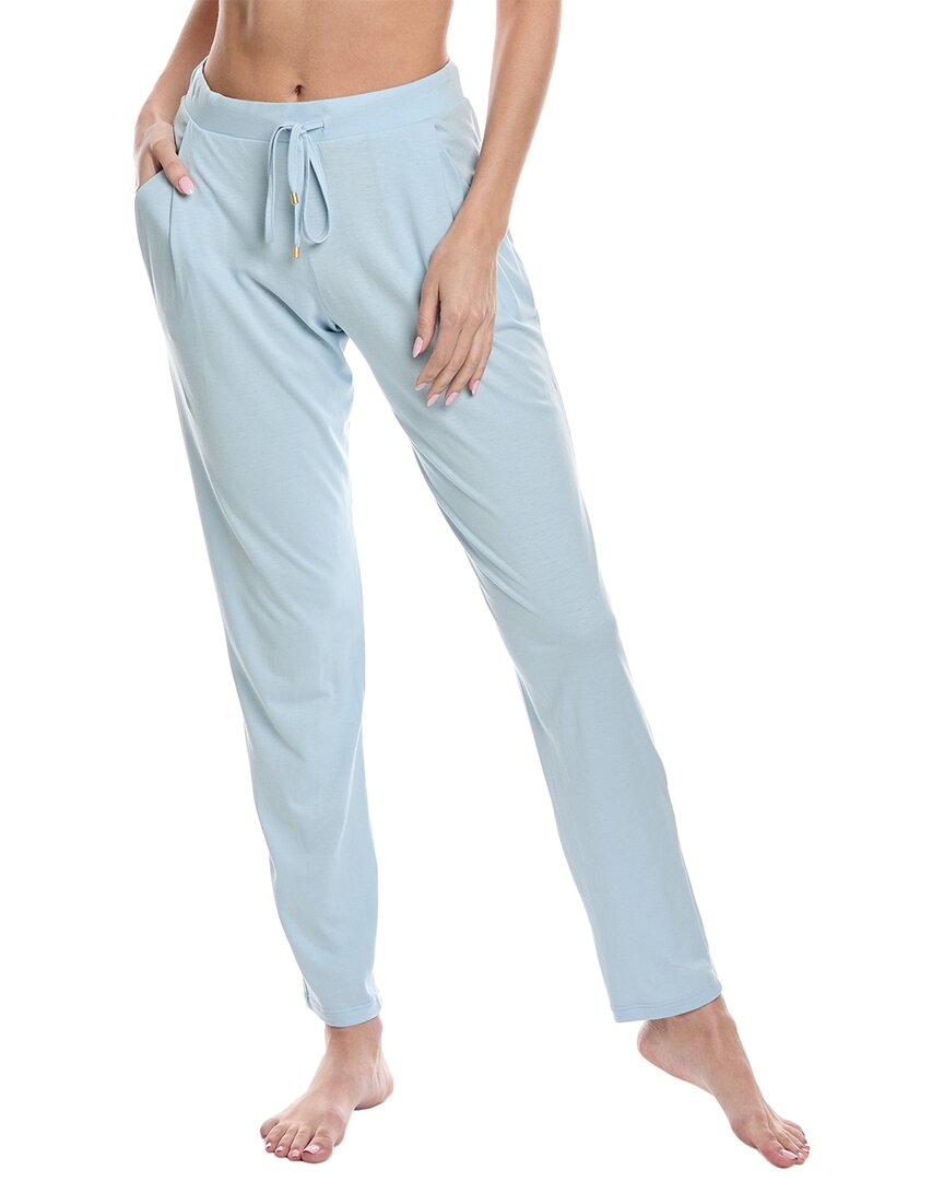 Hanro Sleep And Lounge Knit Long Pant In Blue