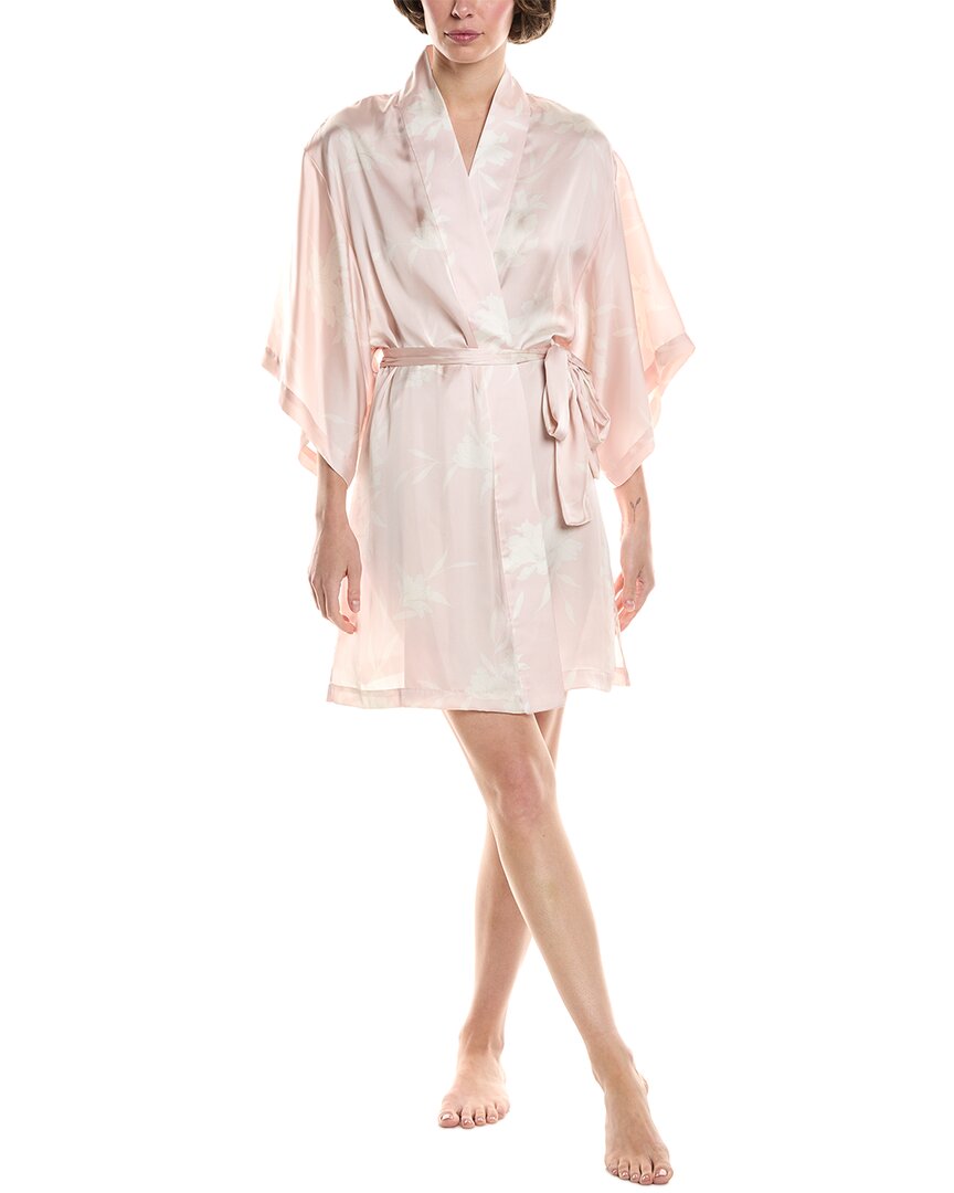 Natori Edit Lily Printed Satin Icon Wrap In Pink