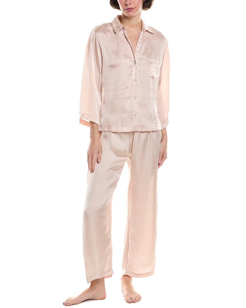 Natori Edit 2pc Ashley Icon Notch Pajama Set In Neutral