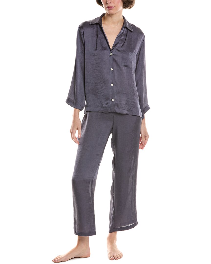 Natori Edit 2pc Ashley Icon Notch Pajama Set In Black
