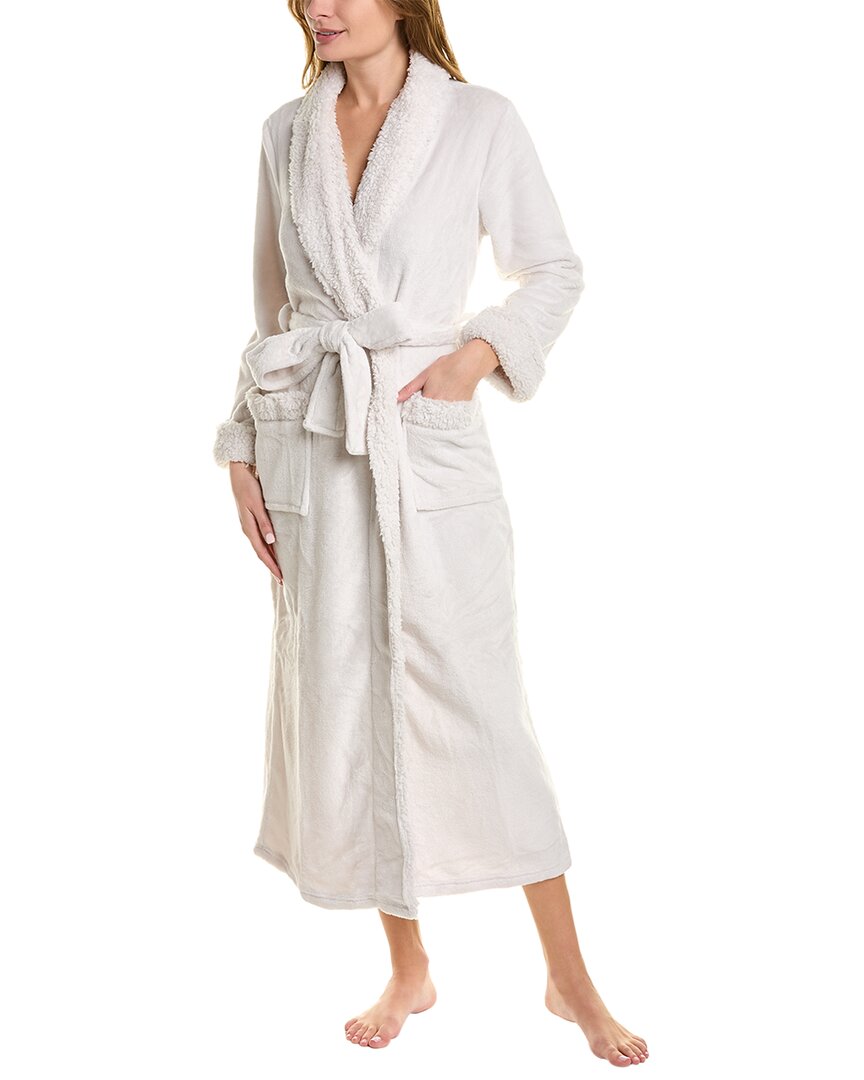 Natori Faux-shearling Sherpa Robe In Beige