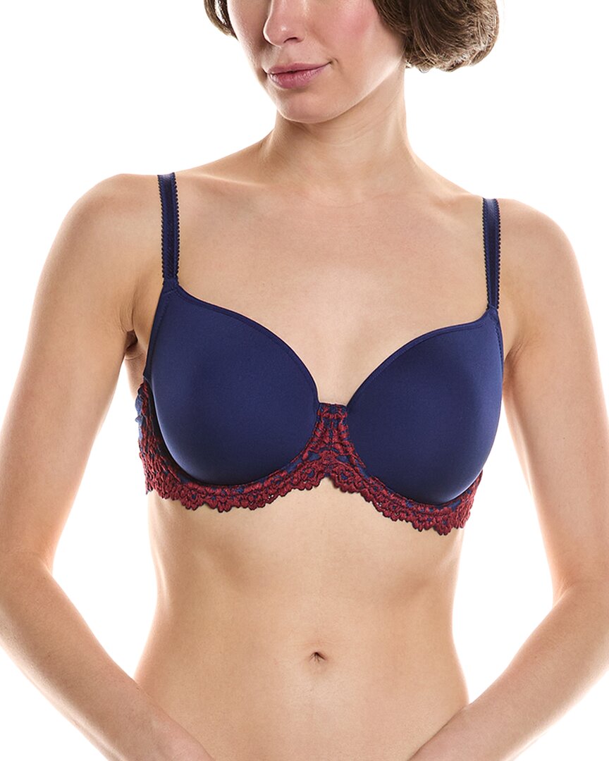 Wacoal Embrace Lace Cocoa & Coral Bra T-shirt Bra In Blue