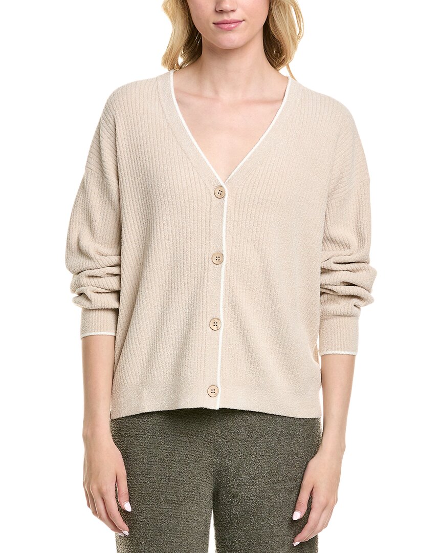 Barefoot Dreams Cozychic Ultra Lite Contrast Ribbed Cardigan