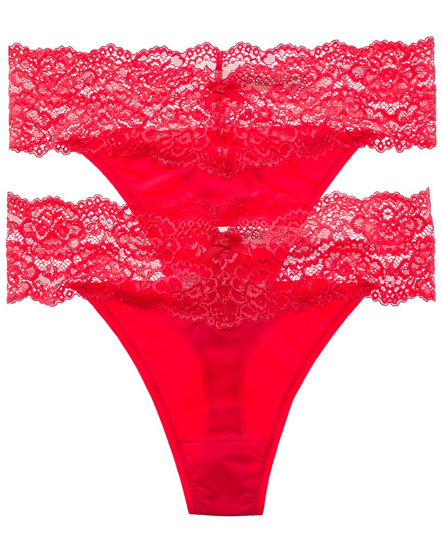 Skarlett Blue 2pk Goddess Thong In Red
