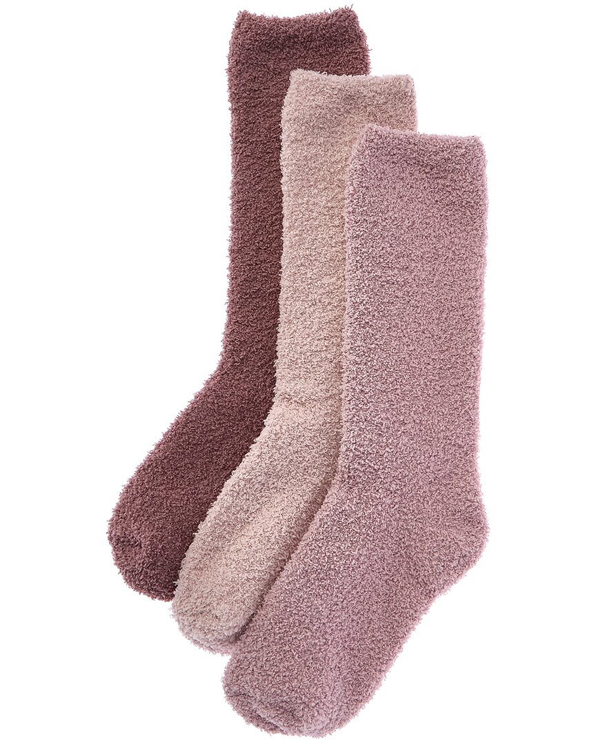 Barefoot Dreams 3pk Cozychic Socks In Multi