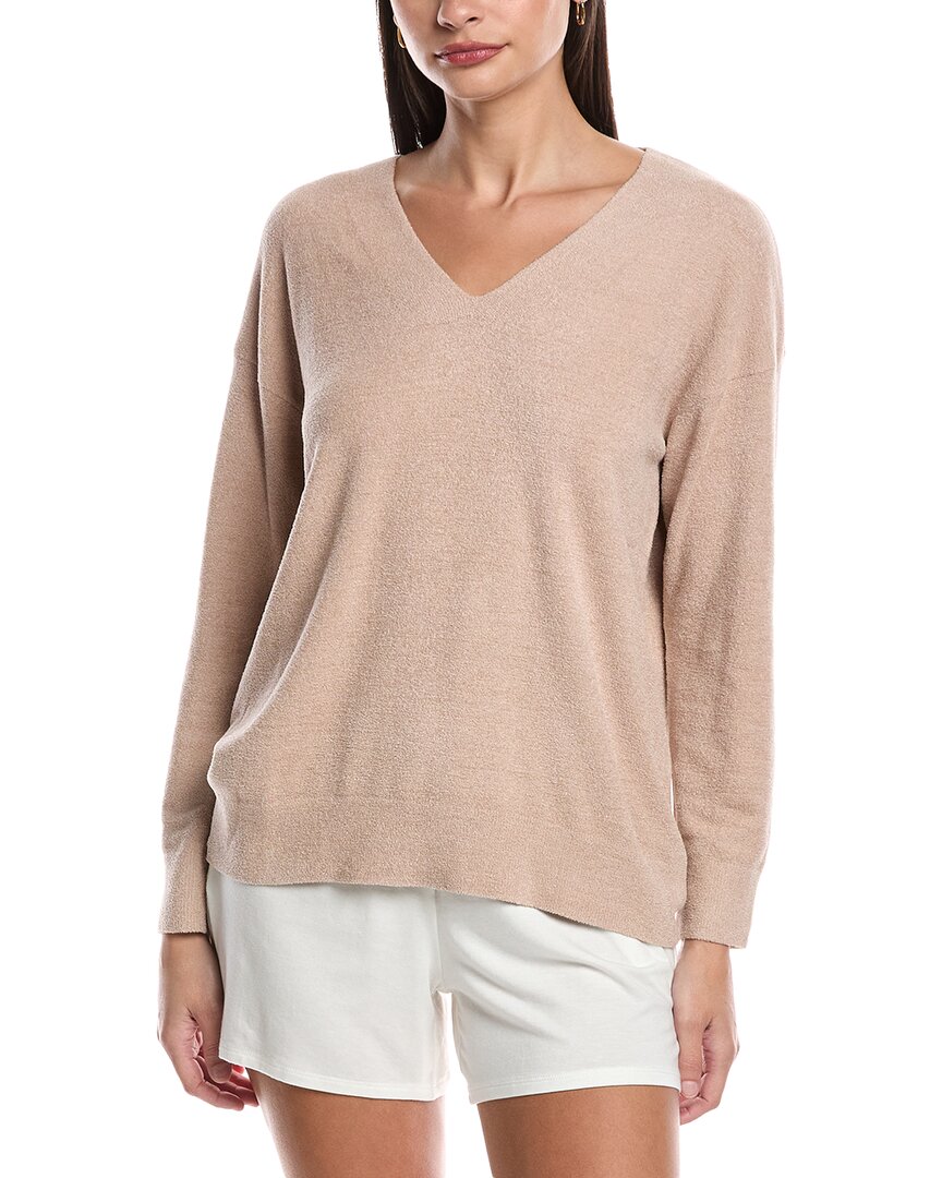 Barefoot Dreams Cozychic Ultra Lite V-neck High-low Pullover In Neutral