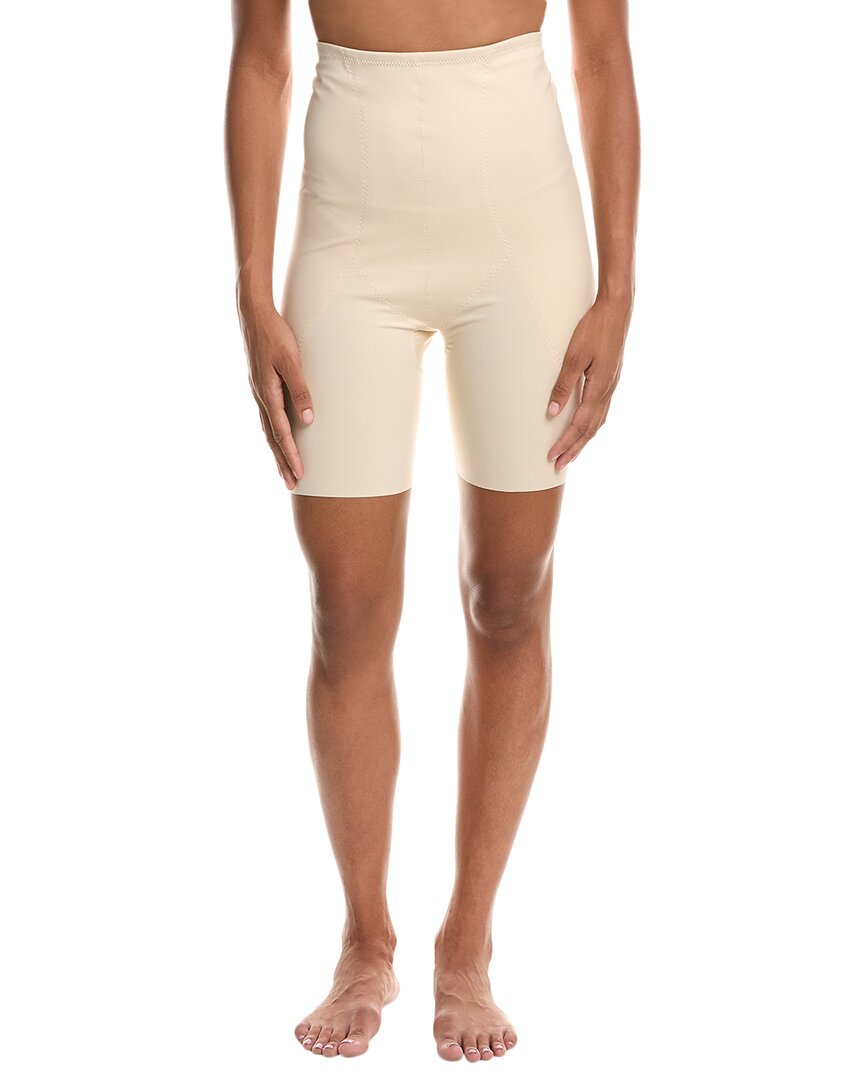 Rene Ruiz High-rise Shaper Short In Beige