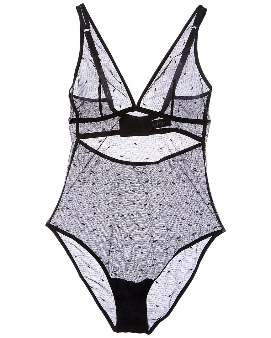 Else Kate Soft Plunge Bodysuit In Black