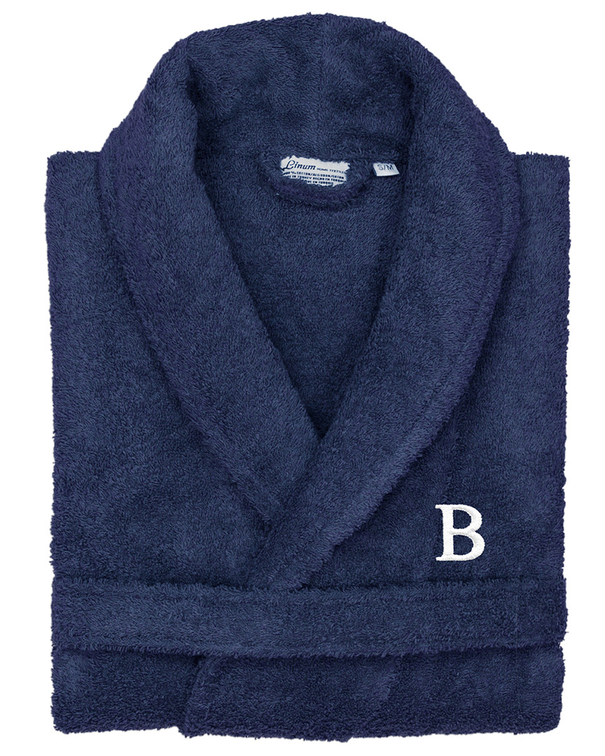 Shop Linum Home Textiles Monogrammed Unisex Terry Bathrobe Large/x-large, (a-z)