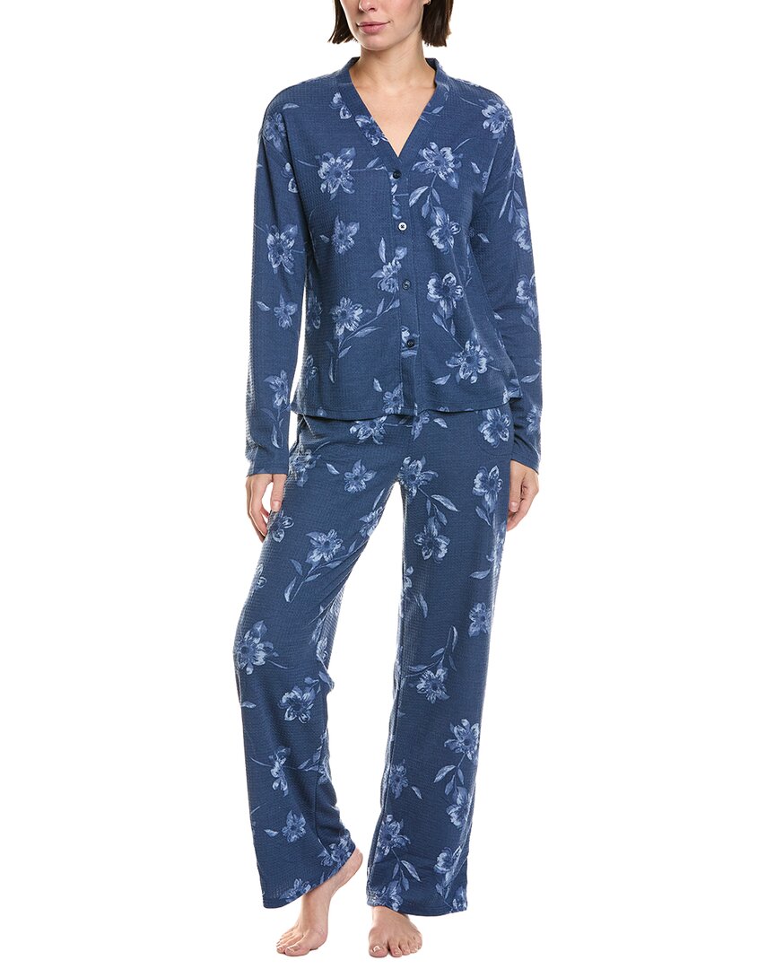 Splendid 2pc Cardigan & Pant Set In Blue