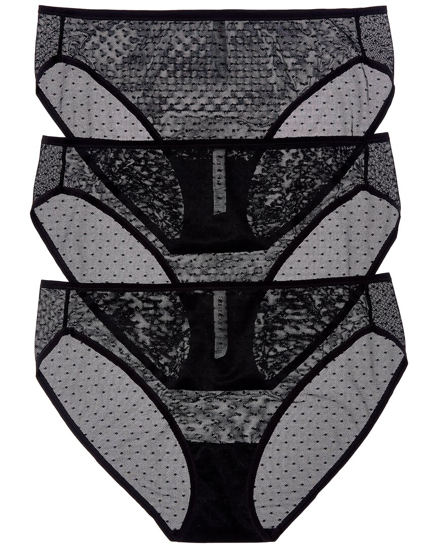 Skarlett Blue 3pk Dotty Bikini Brief In Black