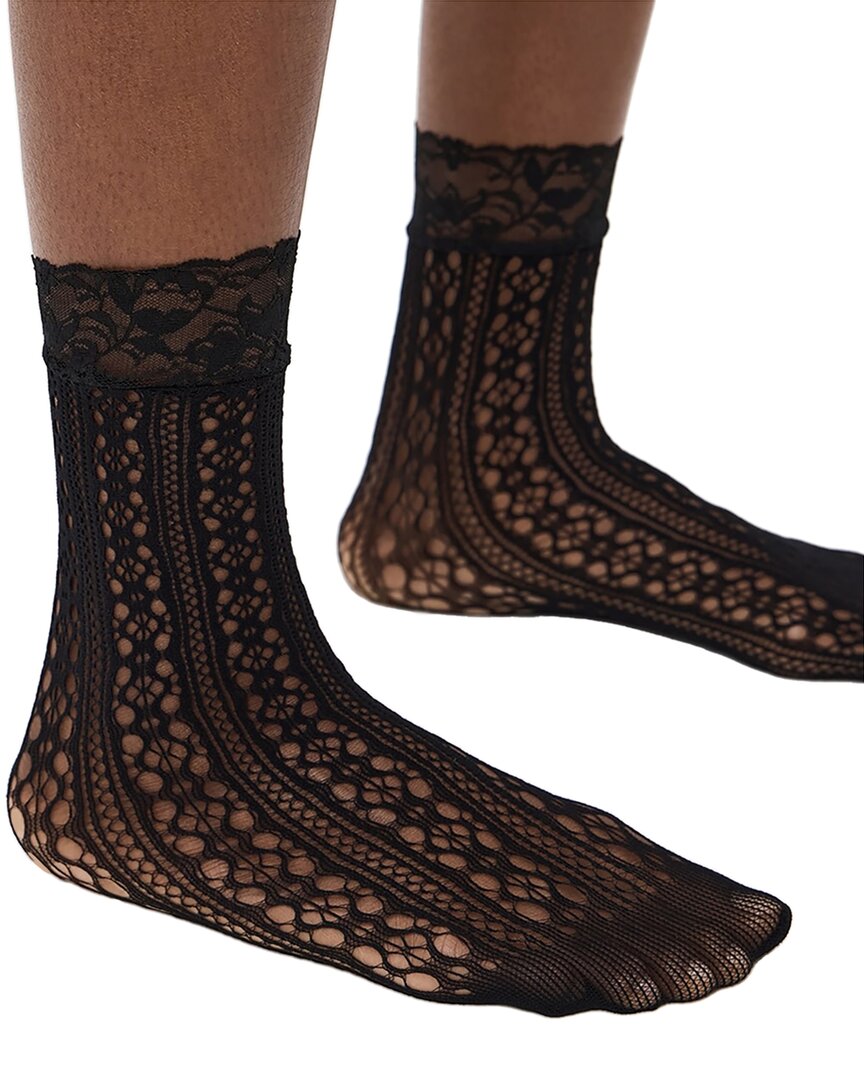 Stems Alexia Fishnet Socks In Black