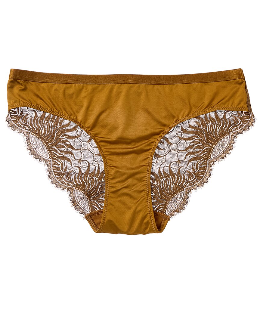 Hanro Gale Lace Back Bikini In Gold