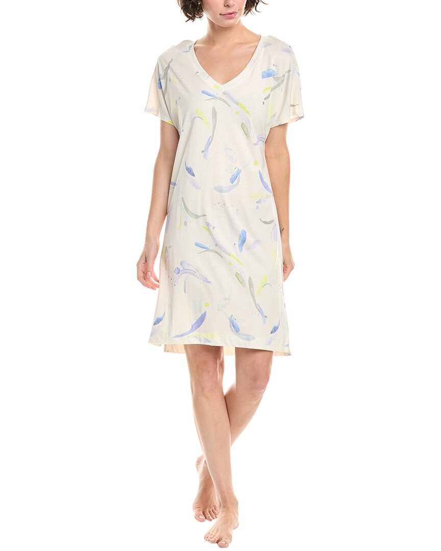 Hanro Cotton V Neck Nightgown In Neutral