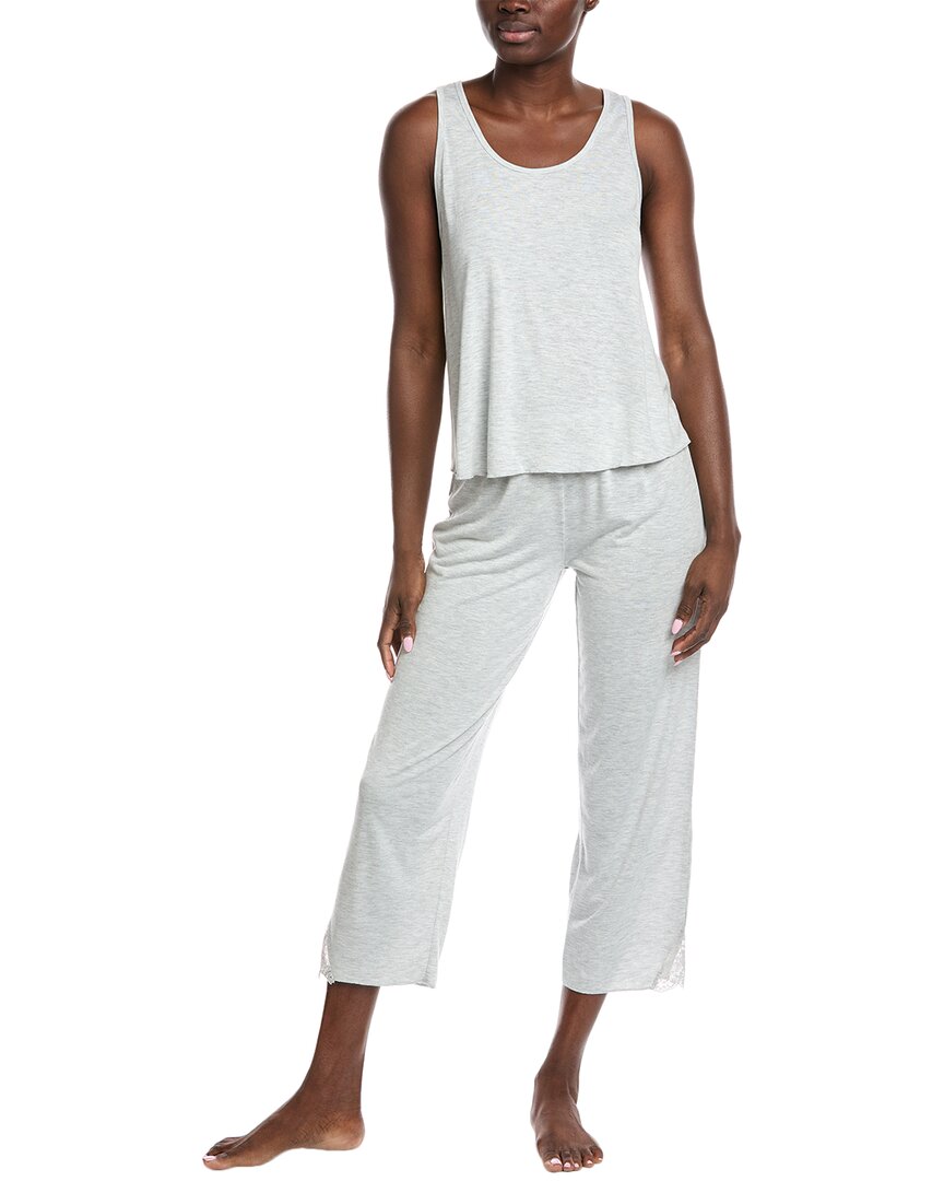 Flora Nikrooz 2pc Cami & Capri Set In Gray
