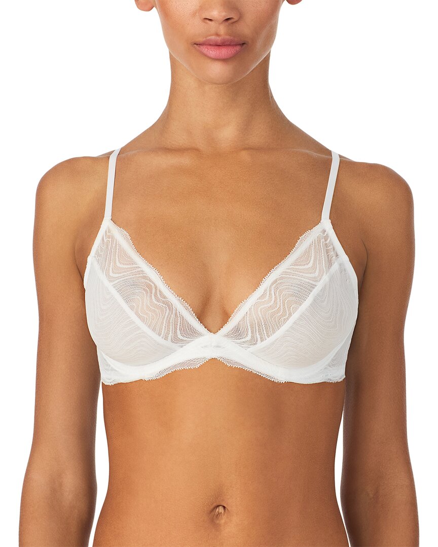 Dkny Wave Underwire Lace Bra In White