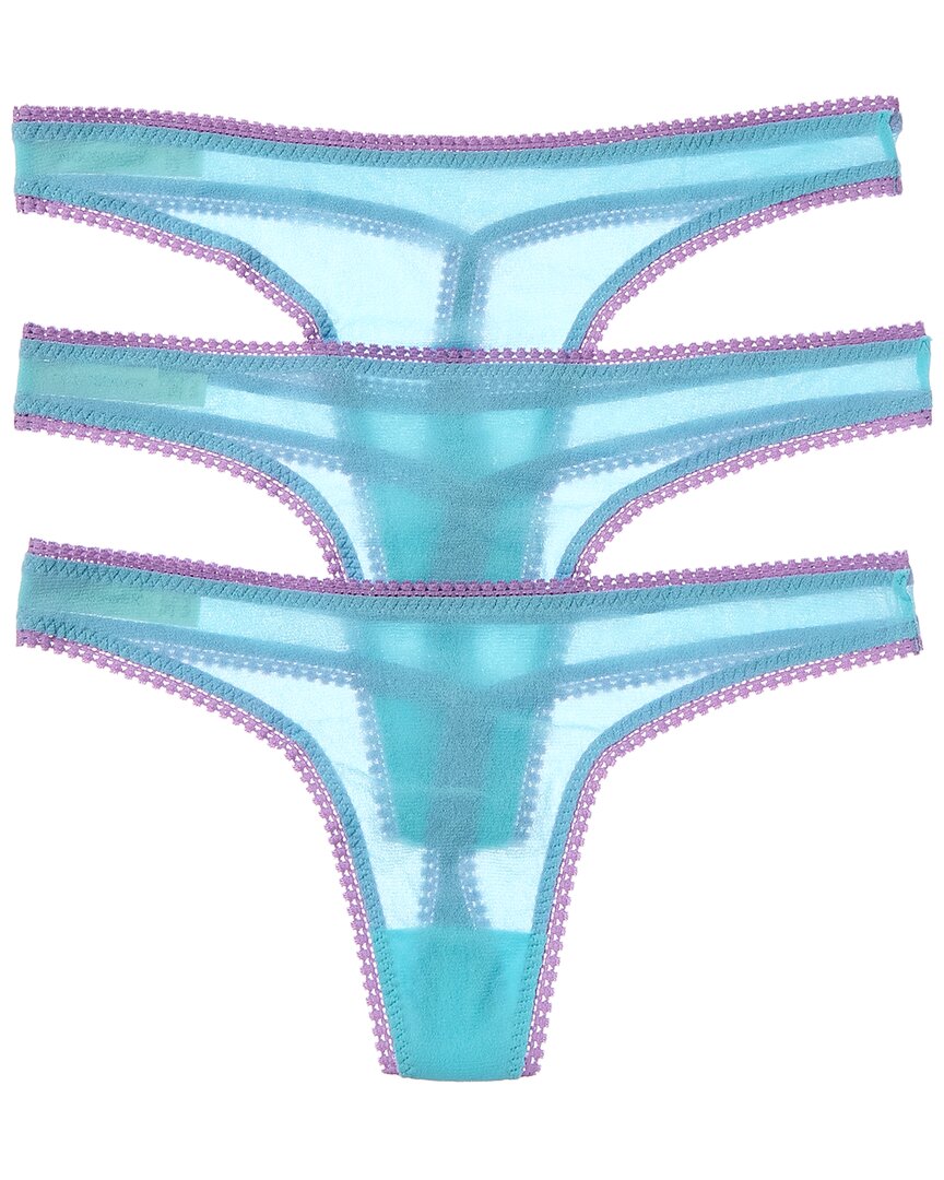 On Gossamer Ongossamer 3pk Hip-g Thong In Blue