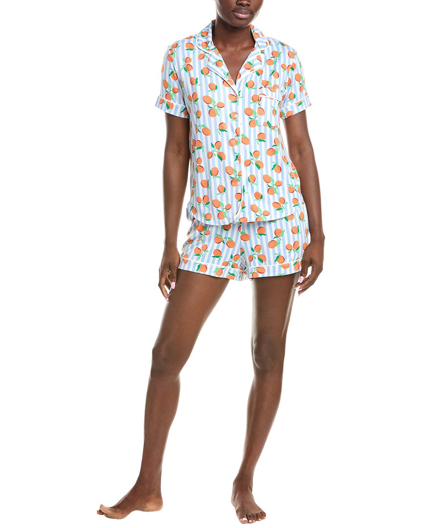 Kate Spade New York 2pc Shirt & Boxer Pajama Set In Multi