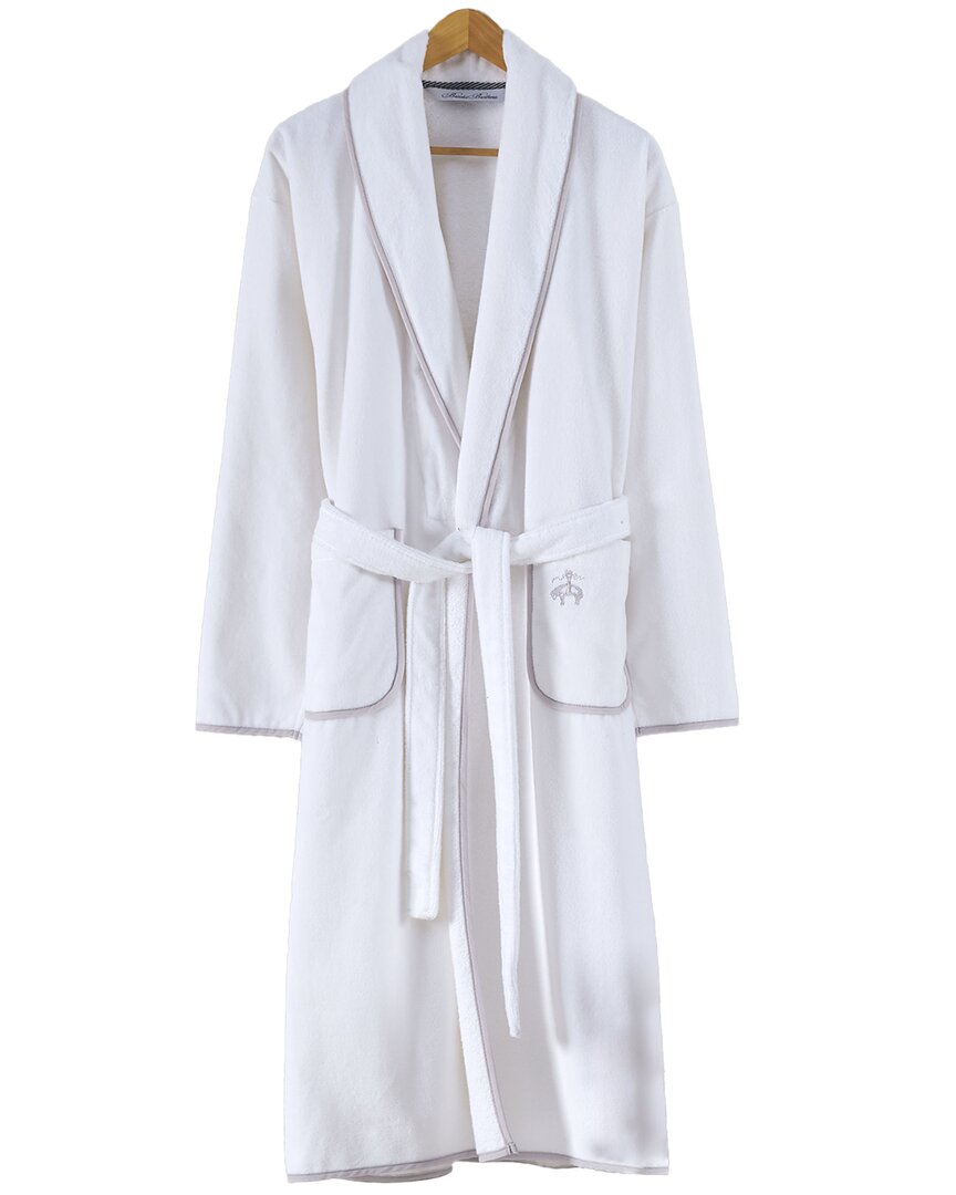 Brooks Brothers Contrast Frame Bathrobe In White