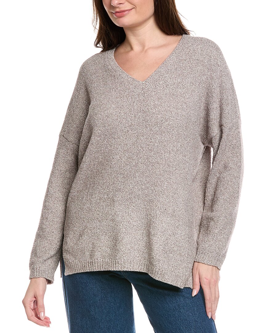 N Natori Aura V-neck Top In Brown
