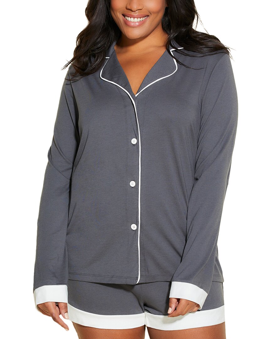 Cosabella Bella 2pc Top & Boxer Set In Blue