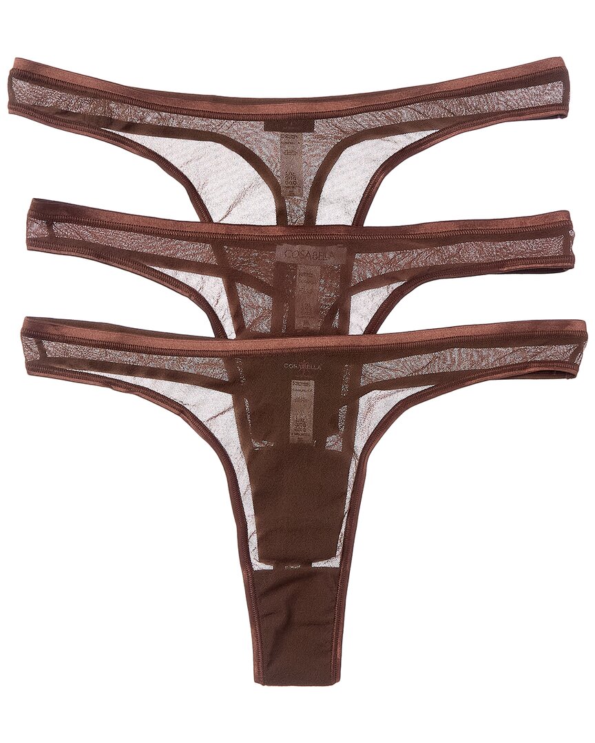 Cosabella Pr - Soire Conf Classic Thong 3pk In Brown
