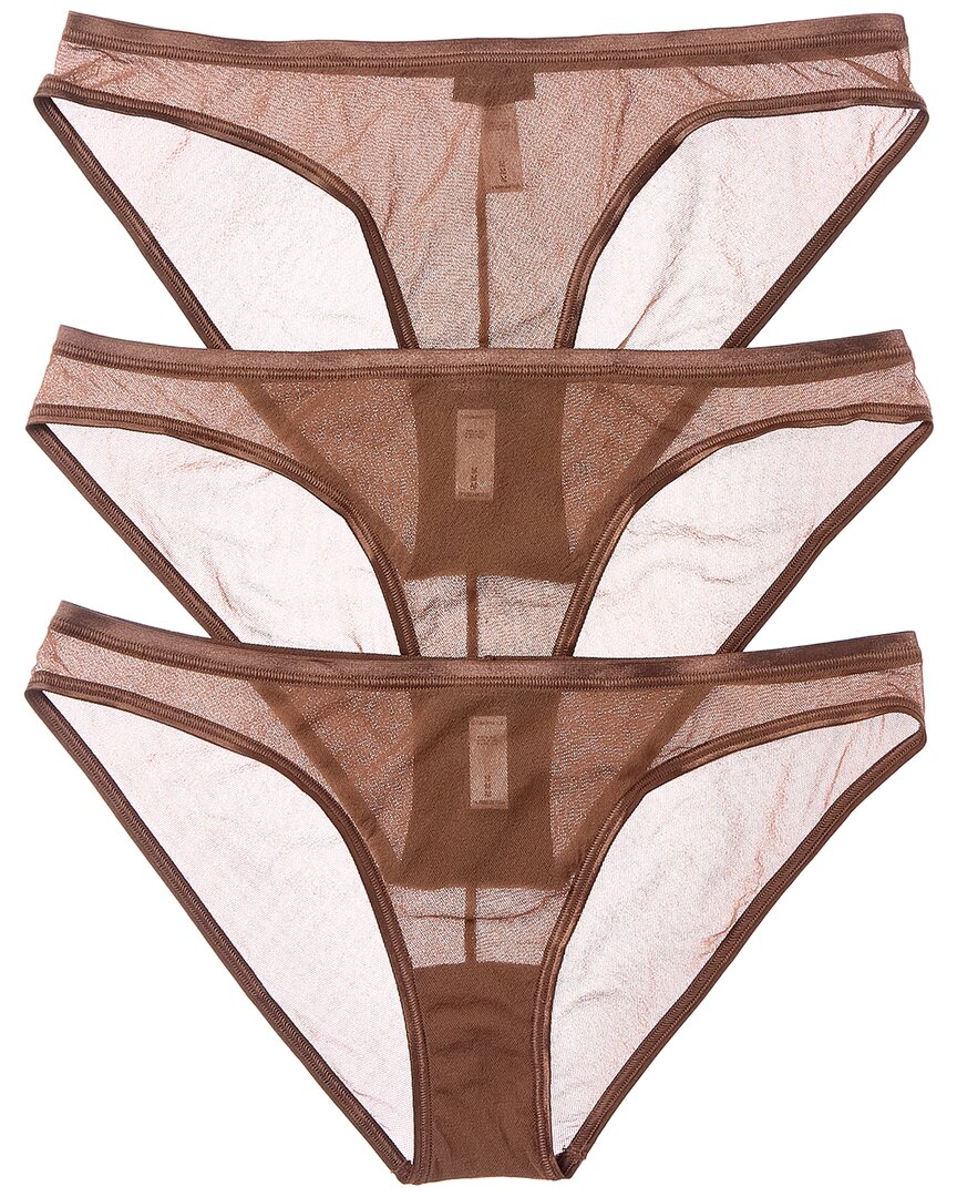 Cosabella 3pk Soire Confidence Bikini In Brown