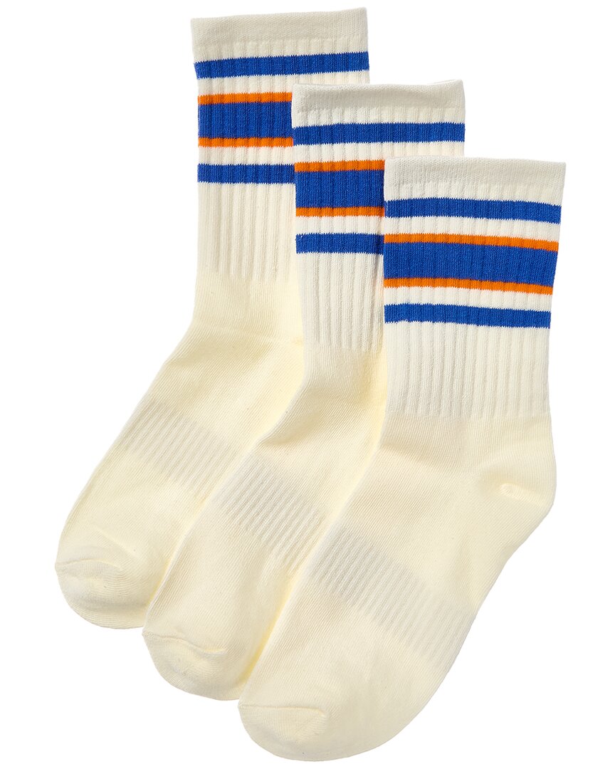 High Heel Jungle 3pk Sophomore Sock Set In White
