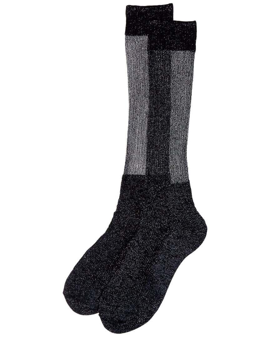 High Heel Jungle Glitter Shimmery Lights Socks In Blue