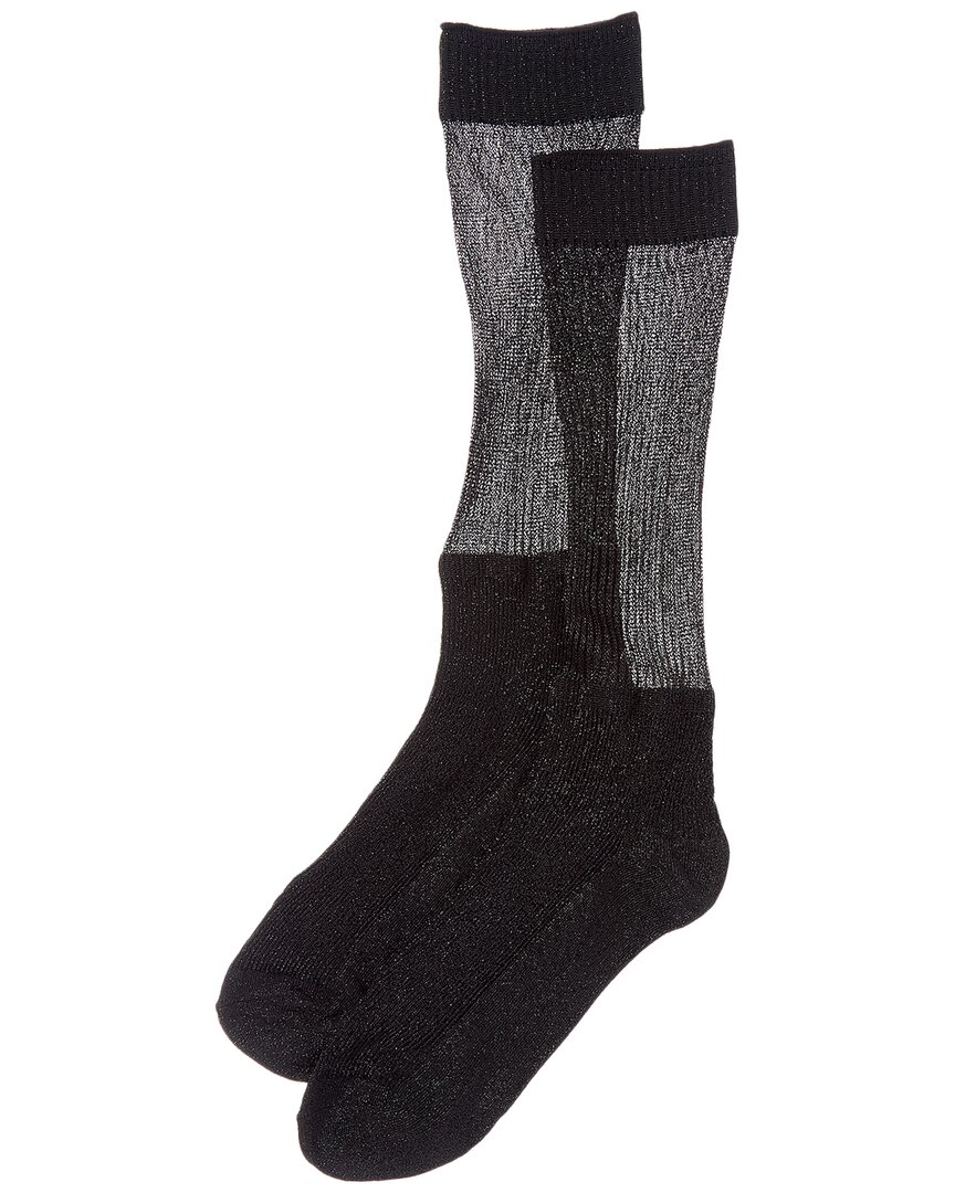 High Heel Jungle Glitter Shimmery Lights Socks In Black