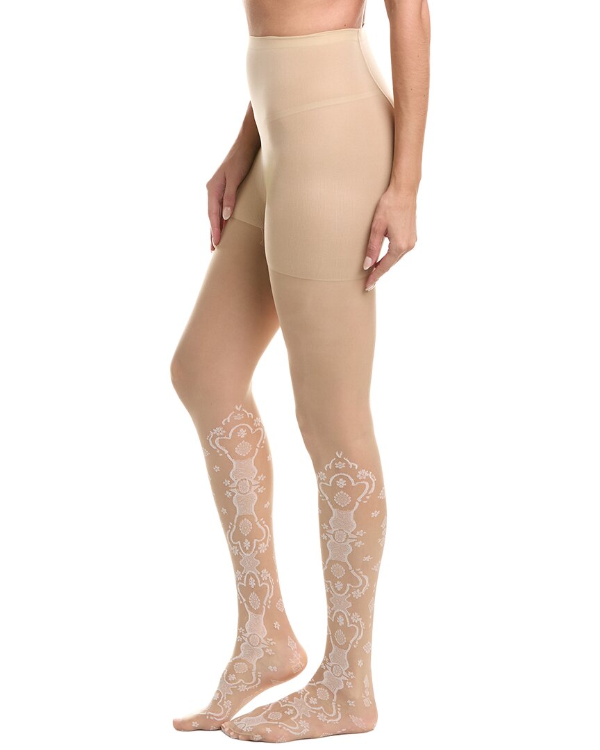 High Heel Jungle Lace Amour Tights In Neutral