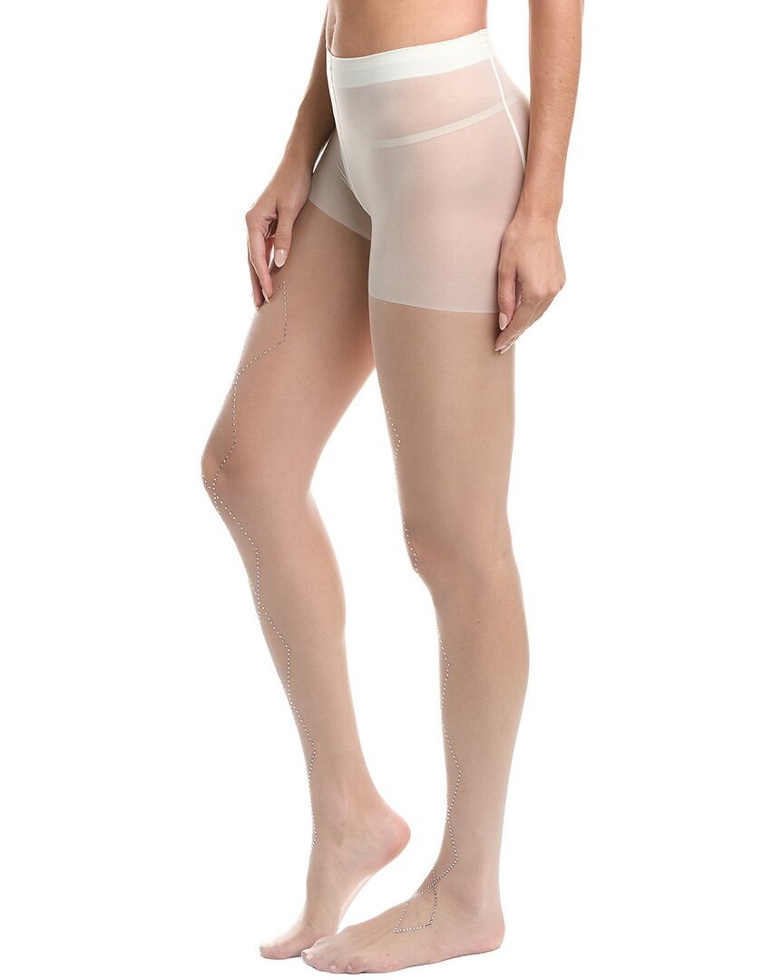 High Heel Jungle Richie Diamond Crystal Tights In White