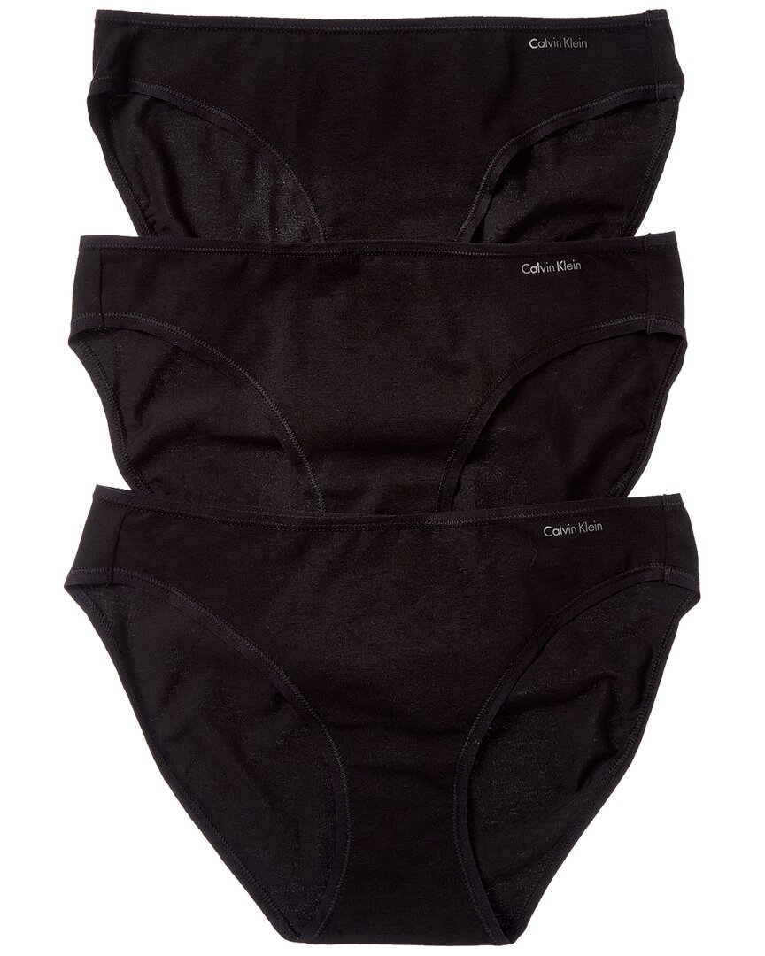 Calvin Klein 3pk Form Bikini In Black