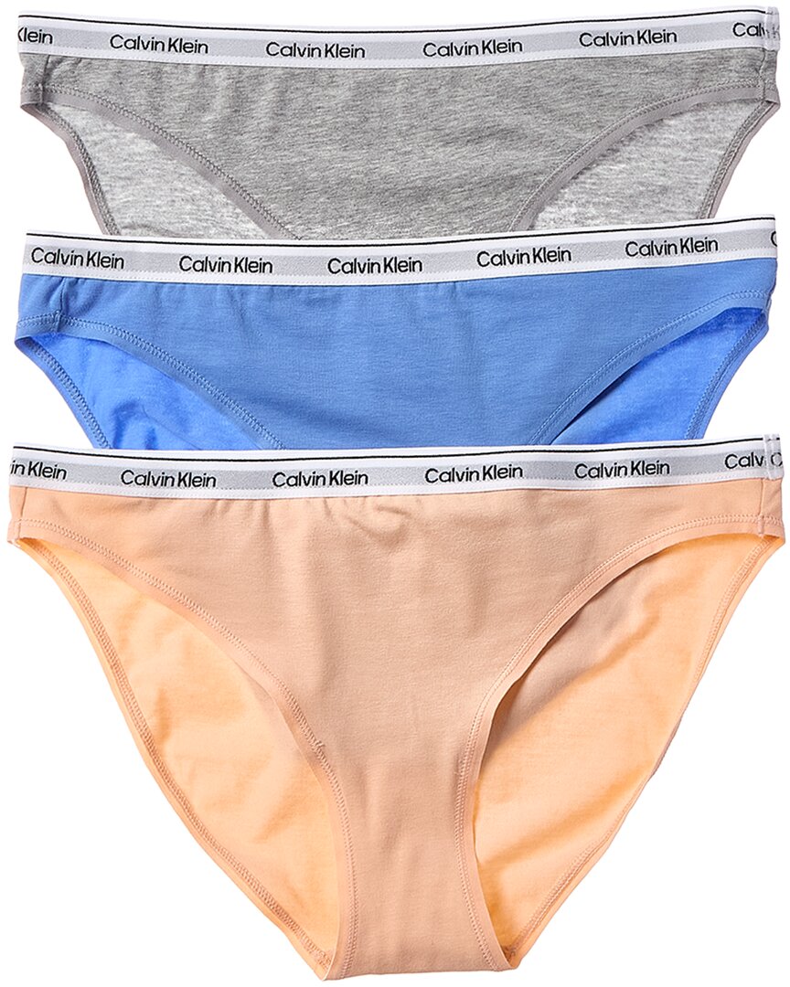 Calvin Klein 3pk Modern Logo Bikini In Multi