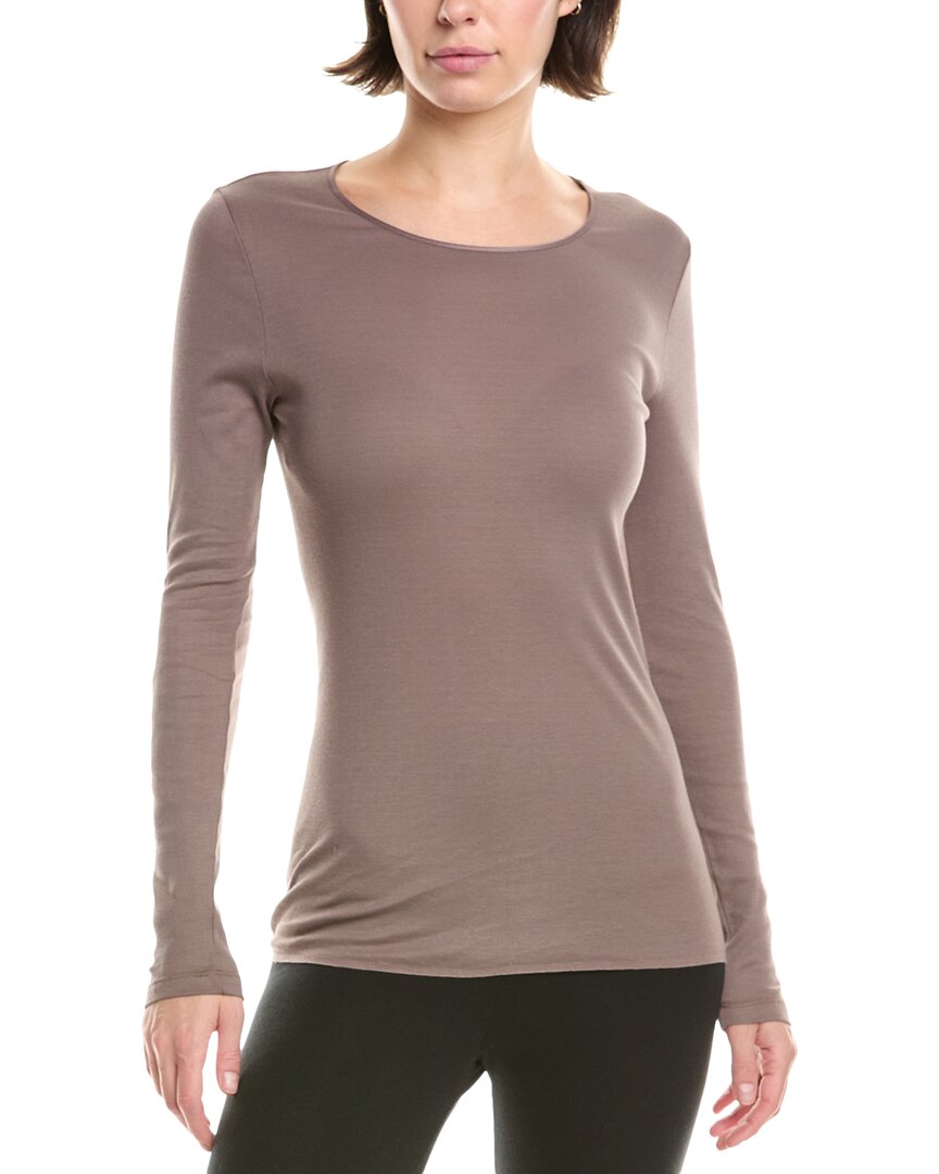 Hanro Long Sleeve Shirt In Brown