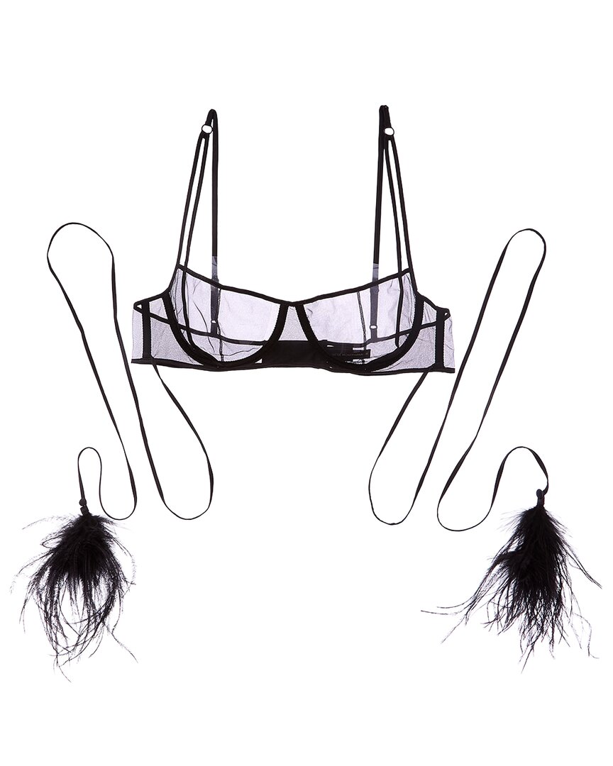 Kiki De Montparnasse Dita Wrap Demi Bra In Black