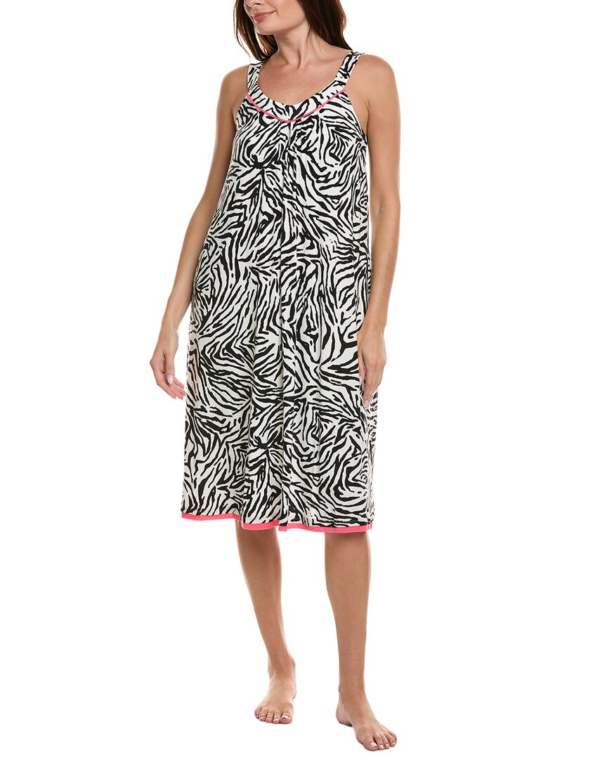Ellen Tracy Midi Nightgown In Multi