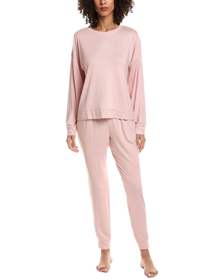 Sanctuary 2pc Pajama Shirt & Pant Set In Pink