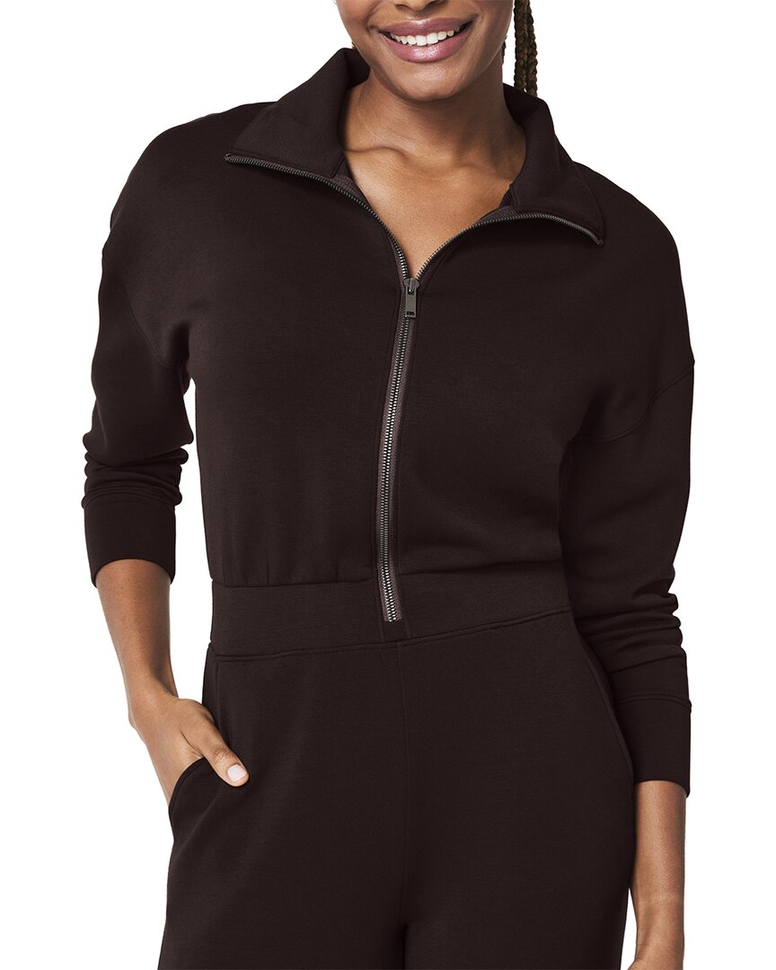 Spanx ® Airessentials Long Sleeve Wide Leg Jumpsuit In Brown