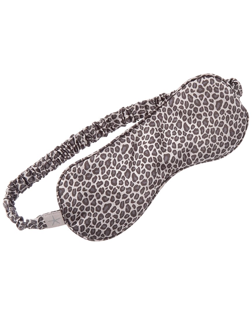 Barefoot Dreams 3pc Washed Satin Eye Mask Pajama Set In Animal Print