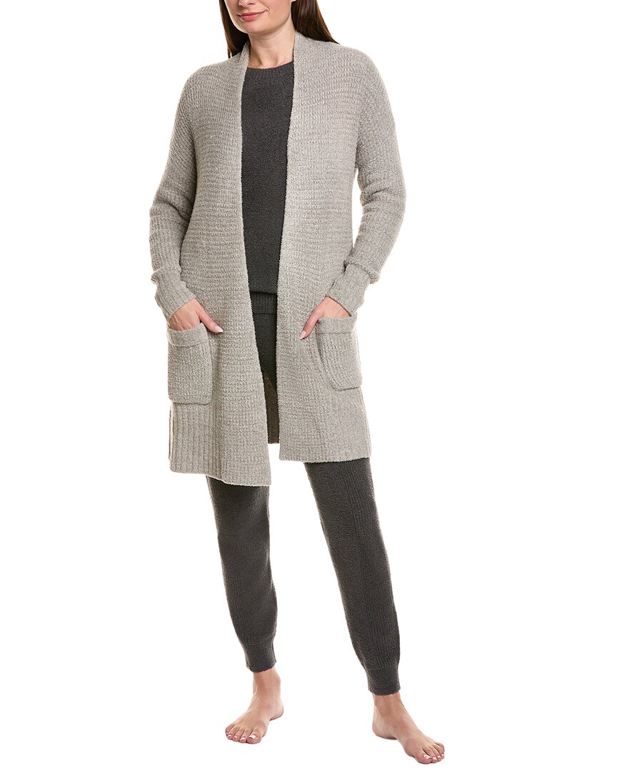 Barefoot Dreams Cozychic Lite Long Weekend Cardigan In Gray