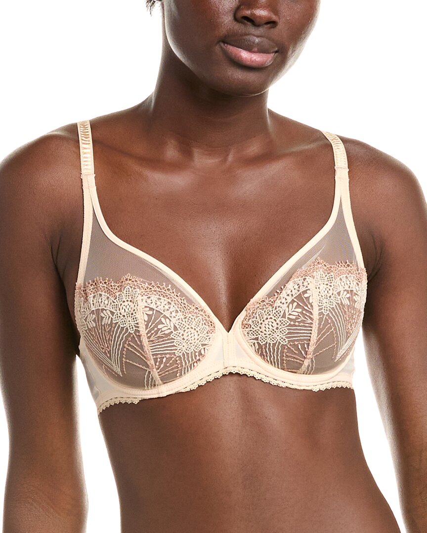 Simone Perele Allure Sheer Plunge Bra In Multi