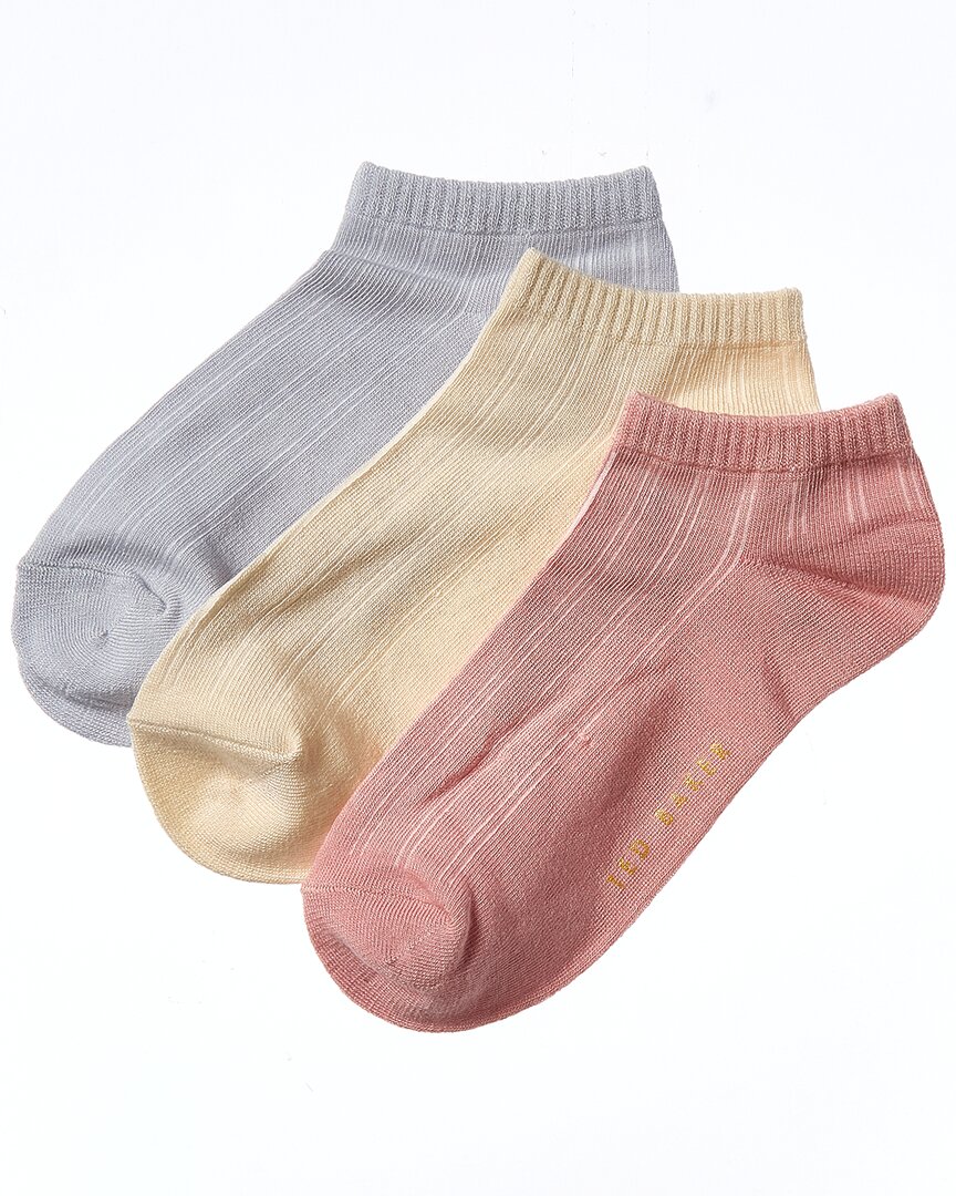 Ted Baker Set Of 3 Low Cut Sock In Multi