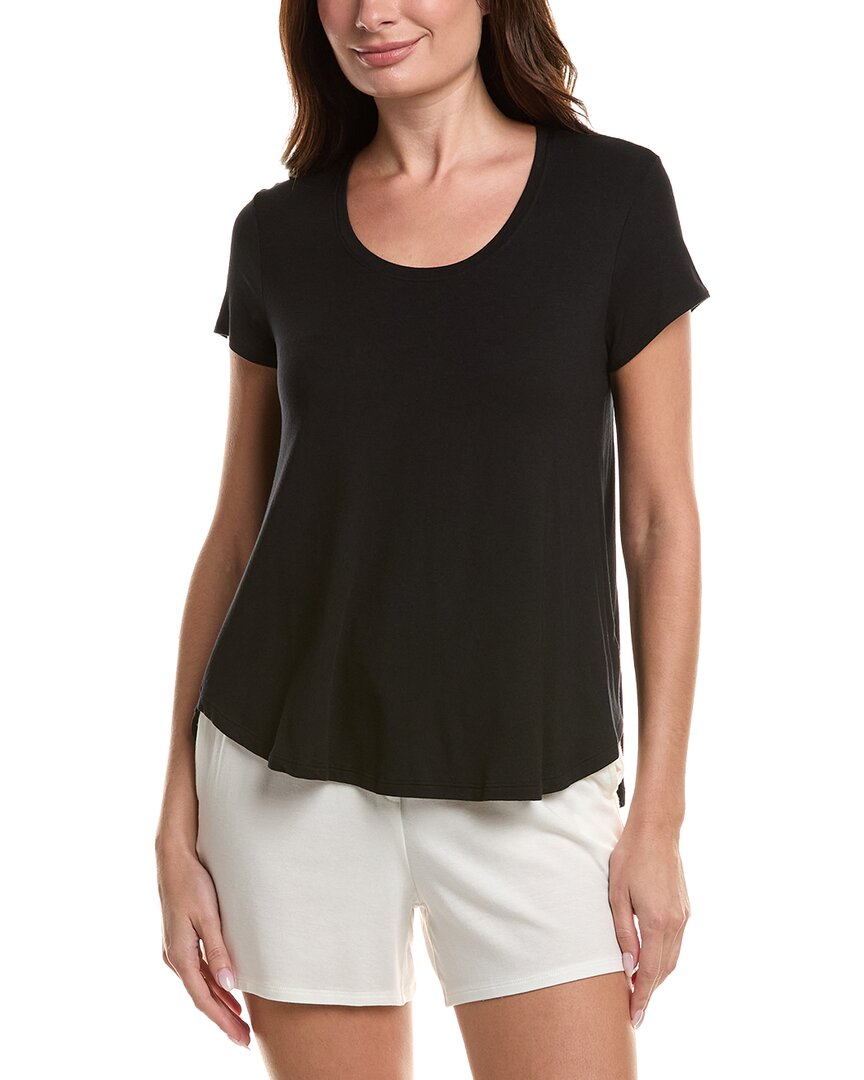 Josie By Josie Natori Josie Natori Everyday T-shirt In Black