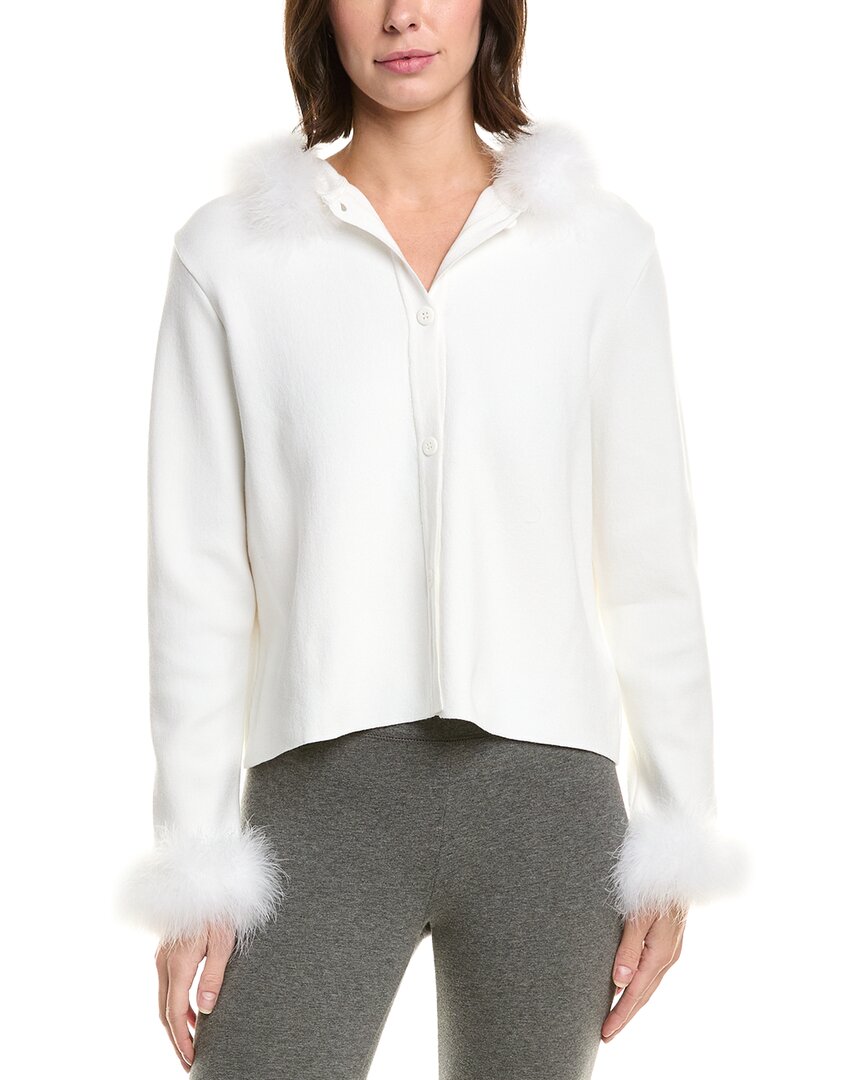 Sleeper Kylie Hooded Cardigan In Neutral