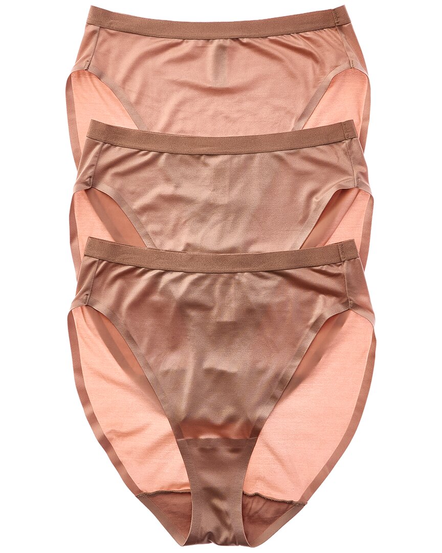 Wacoal 3pk Inner Sheen Hi-cut In Pink